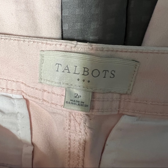 Talbots light pink cropped pants cotton spandex size 2 petite 2P - Picture 9 of 9